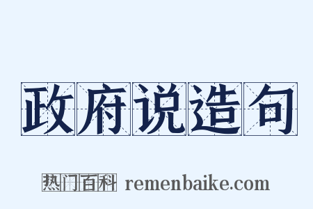 政府说造句是什么意思的图片